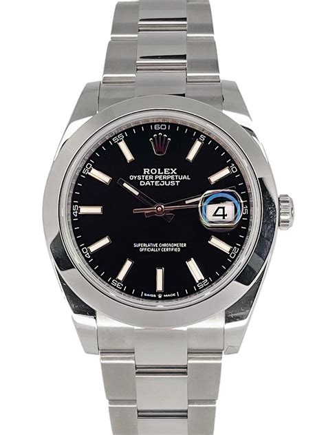 rolex datejust 41 smooth bezel black dial|rolex datejust 41 reference.